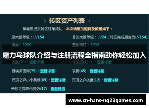 魔力鸟球队介绍与注册流程全指南助你轻松加入